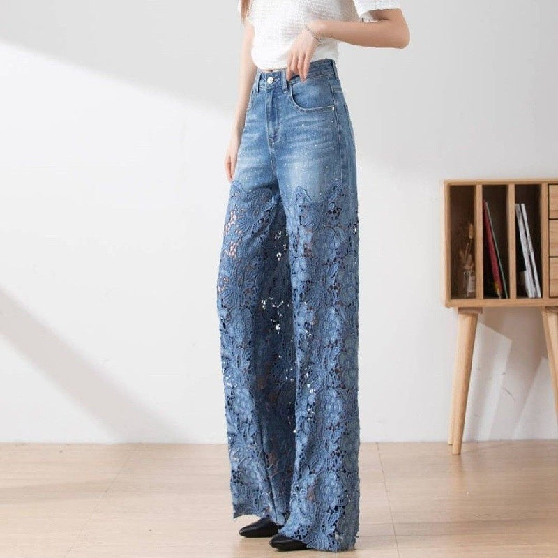 Openwork Lace Jeans