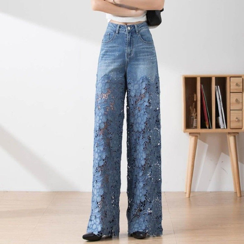 Openwork Lace Jeans