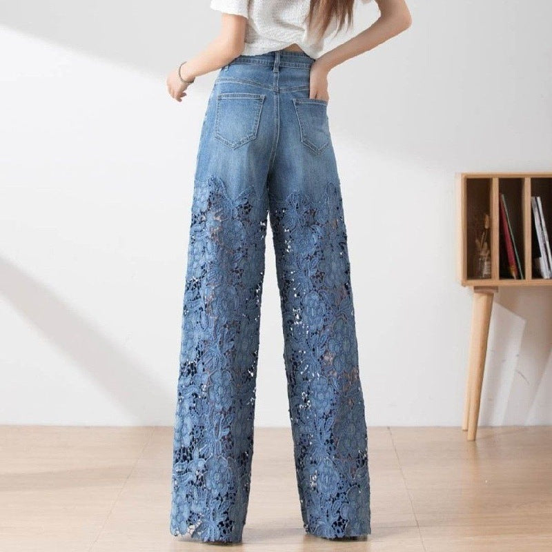 Openwork Lace Jeans