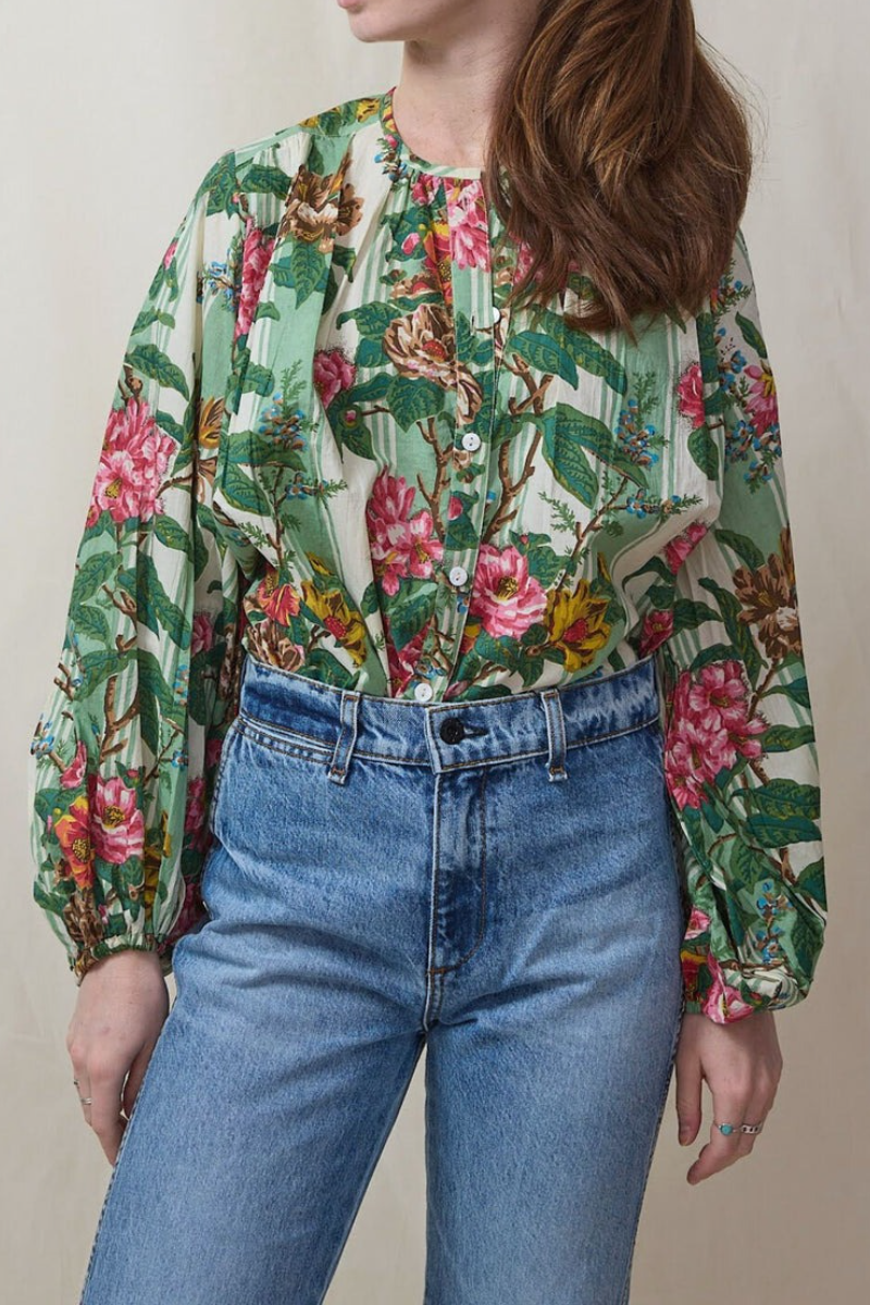 Garden Floral Print Blouse
