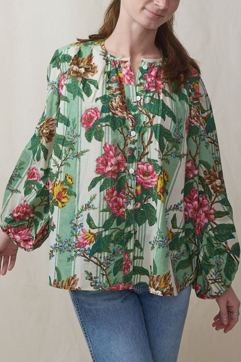 Garden Floral Print Blouse