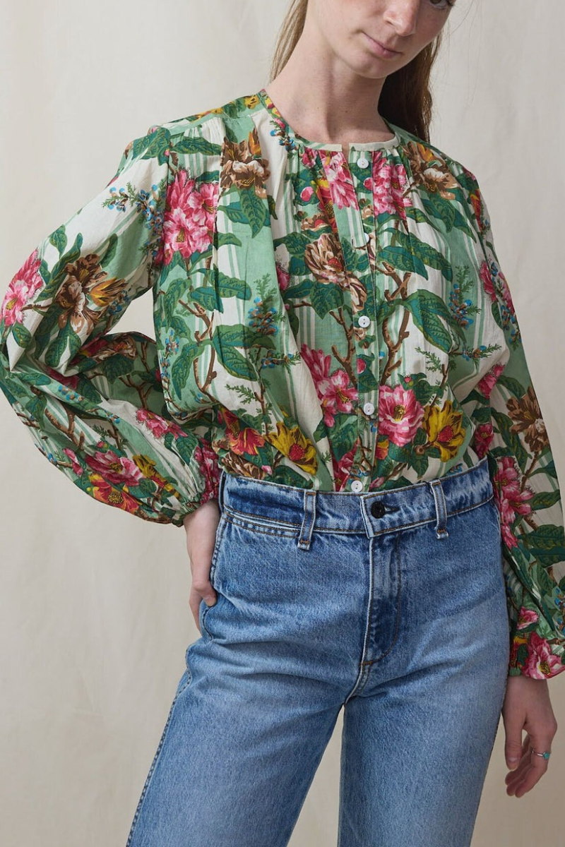 Garden Floral Print Blouse