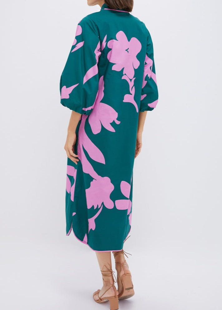 V-neck Embroidery Casual Dress