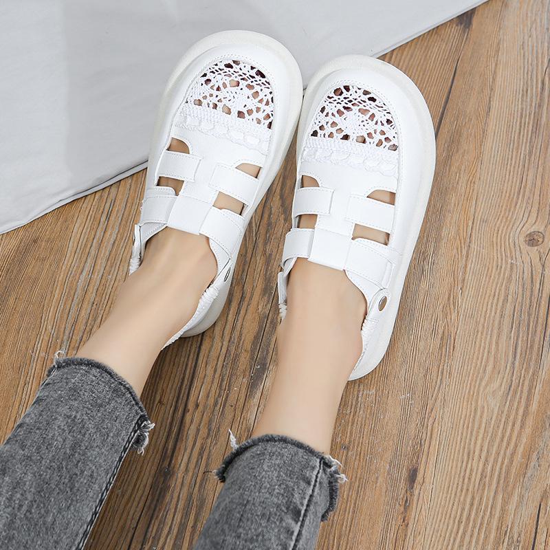 Lace Hollow-out Breathable Soft-soled Sandals