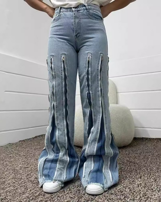 Zipper Design Jeans