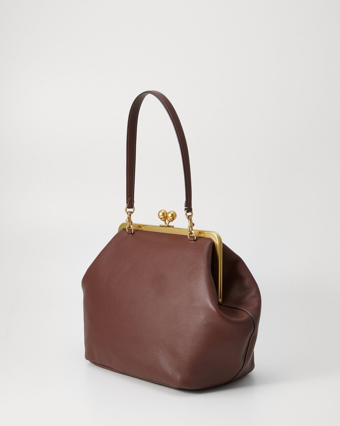 Classic Gold Trimmed Leather Bag