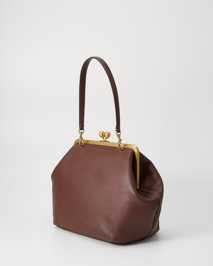 Classic Gold Trimmed Leather Bag