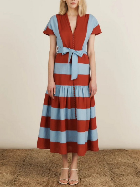 Chic And Stylish V-neck Dress