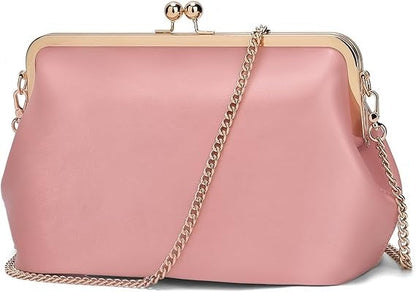 Women's Kiss Lock Crossbody Bag