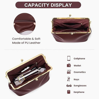 Women's Kiss Lock Crossbody Bag