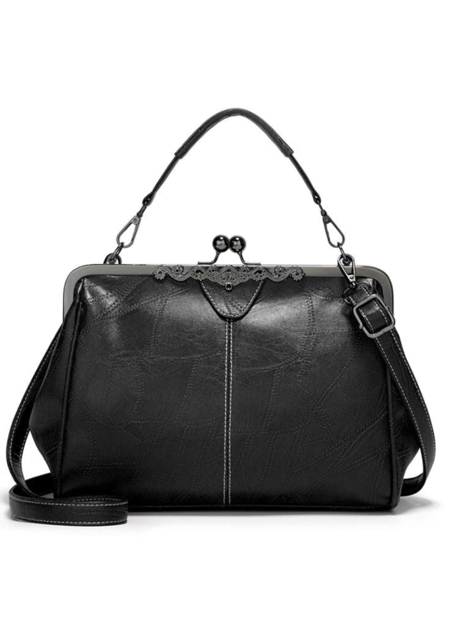 Women's Vintage Metal Lock Bag