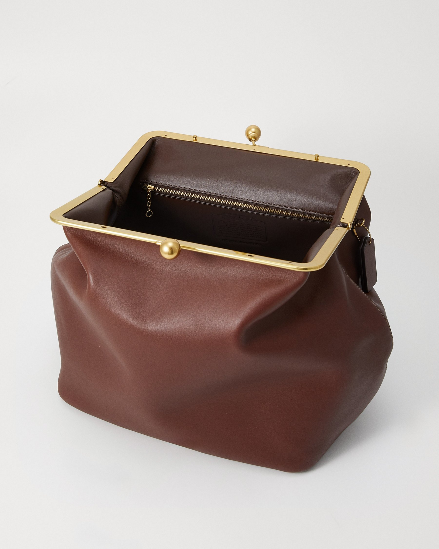 Classic Gold Trimmed Leather Bag