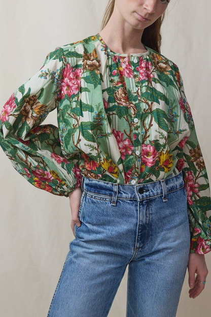 Garden Floral Print Blouse