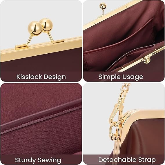 Women's Kiss Lock Crossbody Bag