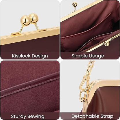 Women's Kiss Lock Crossbody Bag