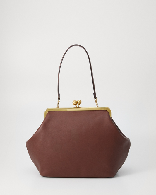 Classic Gold Trimmed Leather Bag