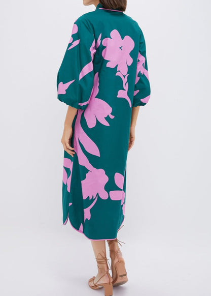 V-neck Embroidery Casual Dress