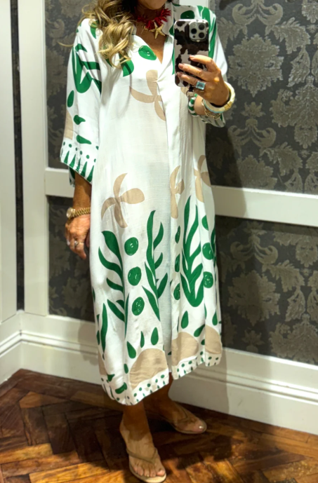 Flattering Floral Loose Dress