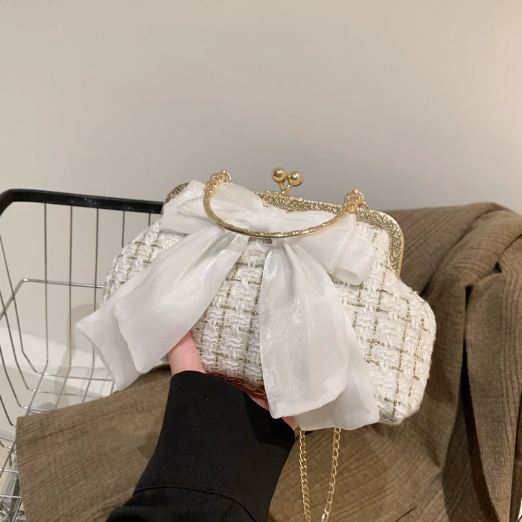 Chic Bow Frame Clutch