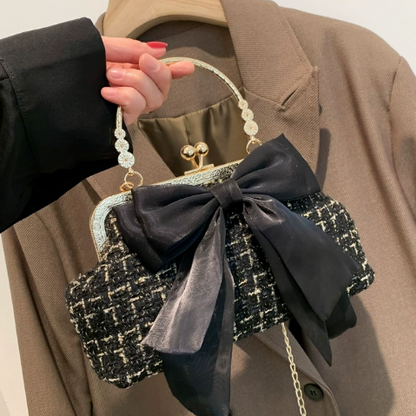 Chic Bow Frame Clutch