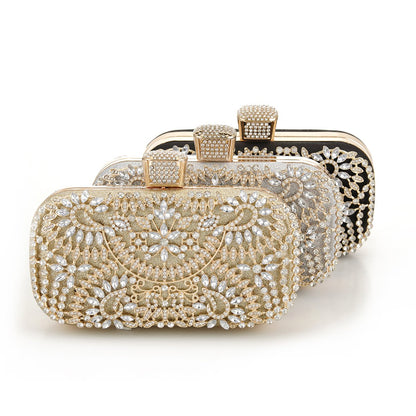 Sparkling Floral Rhinestone Clutch