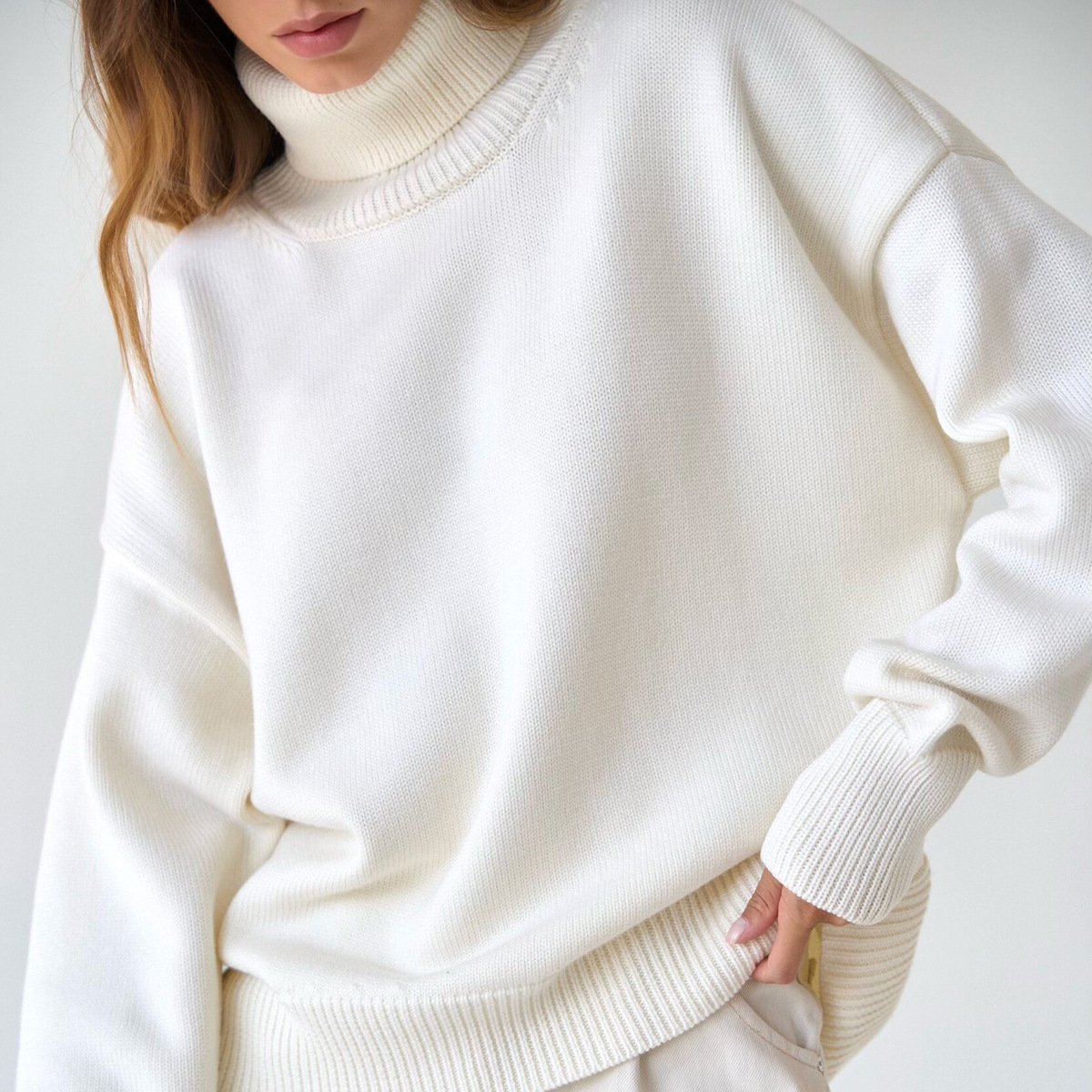 Classic Loose Turtleneck Sweater