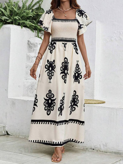 SS24 Casual Printed Midi Dress