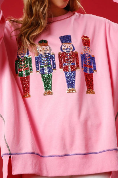 Christmas Sequin Nutcracker Sweatshirt